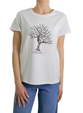 t shirt con stampa albero